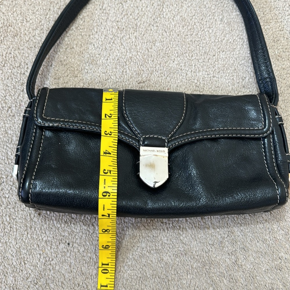 SALE🔥🔥Vintage Michael Kors Genuine Leather Black Purse Shoulder Bag - Picture 11 of 12